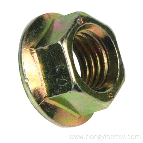 Serrated Metric Hexagonal Nut With Collar